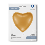 Шар (22''/56 см) Сердце, Золото, 1 шт. в уп., 22002G-P