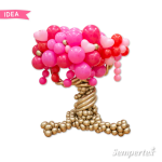 Шар (12''/30 см) Сердце, Розовый (009), пастель, 12 шт., 628110