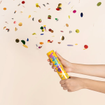 Хлопушка пружинная (8/20 см), Круги фольга, Ассорти, 1 шт., 823192