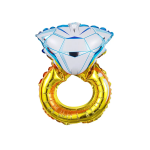 Шар с клапаном (16''/41 см) Мини-фигура, Кольцо с бриллиантом, 1 шт., 17152