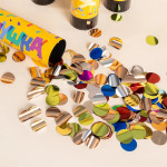 Хлопушка пружинная (8/20 см), Круги фольга, Ассорти, 1 шт., 823192