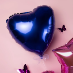 Шар (18''/46 см) Сердце, Темно-синий, 1 шт., 18010BC