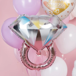 Шар (27''/69 см) Фигура, Кольцо с бриллиантом, Розовое Золото, 1 шт., 190762