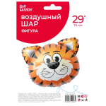 Шар (29''/74 см) Фигура, Голова, Тигр, 1 шт. в уп., 26422P