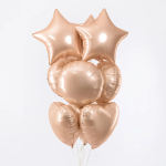 Шар (18''/46 см) Сердце, Пудра, Сатин, 1 шт., 201500PLN