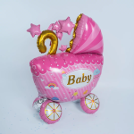 Шар (56''/142 см) Фигура 3D, Коляска для девочки, 1 шт. в уп., 26172