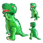 Шар (28''/71 см) Фигура 3D, Динозавр Тираннозавр, Зеленый, 1 шт. в уп., 26073