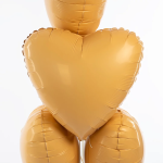 Шар (19''/48 см) Сердце, Мистик, Абрикос, Сатин, 1 шт., 221769