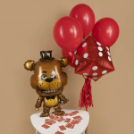 Шар 3D (22''/56 см) Куб, Покер, Кости, Красный, 1 шт. в уп., 23578P