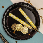 Свеча Фонтан для торта, 30 сек, Зигзаги, Сияющая иллюзия, Голография, 10 см, 4 шт., ВВ003/3