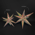 Шар 3D (26''/66 см) Звезда, Составная, Прозрачный, Хамелеон, 1 шт. в уп., 23961