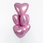 Шар (19''/48 см) Сердце, Мистик, Фламинго, Сатин, 1 шт., 758168