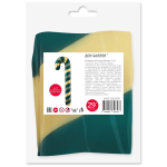 Шар (29''/74 см) Фигура, Леденец трость (надув воздухом), Зеленый/Золото, 1 шт. в уп., 25027P