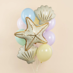 Шар (21''/53 см) Фигура, Морская ракушка, Кремовый, Сатин, 1 шт., 27444