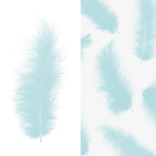 Перья, Премиум, Бирюзовый, 12-15 см, 30 шт., 6015500