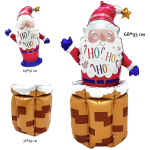 Шар (37''/94 см) Фигура 3D, Дед Мороз, 1 шт. в уп., 24389