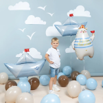 Шар (32''/81 см) Фигура, Бумажный кораблик, 1 шт. в уп., 26478