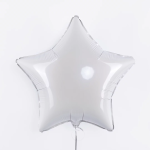 Шар (32''/81 см) Звезда, Белый, 1 шт., 306500B