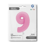 Шар (40''/102 см) Цифра, 9, Розовая Сакура, Матовый, 1 шт. в уп., 400900MSPK-P