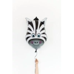 Шар (36''/91 см) Фигура, Большая голова, Веселая Зебра, 1 шт., R386