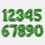 Шар (34''/86 см) Цифра, 4 Slim, Зеленый, 1 шт. в уп., 130024