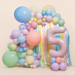 Шар (40''/102 см) Цифра, 5 Slim, Зефирный, 1 шт. в уп., 942244