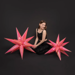 Шар 3D (26''/66 см) Звезда, Составная, Розовый, Хамелеон, 1 шт. в уп., 24996