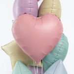 Шар (18''/46 см) Сердце, Светло-розовый, Сатин, 1 шт., 27184