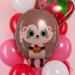 Шар (31''/79 см) Фигура, Ежик с кексиком, 1 шт. в уп., 26200