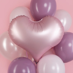 Шар (24''/61 см) Сердце, Люкс, Розовый, Сатин, 1 шт. в уп., 24844P