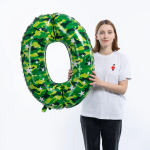 Шар (34''/86 см) Цифра, 0, Камуфляж, 1 шт. в уп., 131010