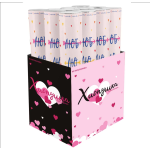 Пневмохлопушка (12/30 см), Люблю, Сердца фольга, Красный, 1 шт., 723028