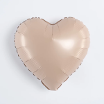 Шар (18''/46 см) Сердце, Карамель, Сатин, 1 шт., 23429