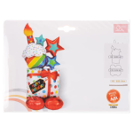 Шар 3D (45''/114 см) Фигура на подставке, Праздничный подарок, 1 шт. в уп., 26420