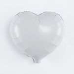 Шар (18''/46 см) Сердце, Белый, 1 шт., 123132