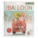 Шар 3D (47''/119 см) Фигура на подставке, Автомобиль Деда Мороза, 1 шт. в уп., 26021