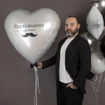 Шар (36''/91 см) Сердце, Белый блеск, 1 шт. в уп., 940820