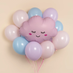 Шар (27''/69 см) Фигура, Облако, Светло-розовый, Матовый, 1 шт., 901842MRS