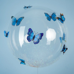 Шар (18''/46 см) Сфера, Deco Bubble (черная упаковка), Прозрачный, Кристалл, 10 шт. в уп., 5503182