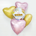 Шар (19''/48 см) Сердце, Нежно-розовый, 1 шт., 758069