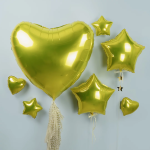 Шар (36''/91 см) Сердце, Желтый, 1 шт., 36019Y