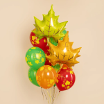 Шар (28''/71 см) Фигура, Кленовый лист, Желтый, 1 шт., 26752