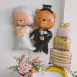 Шар 3D (43''/109 см) Фигура на подставке, Свадебный торт, 1 шт., 23634