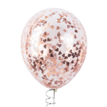 Конфетти фольга Сердце, Розовое Золото, Металлик, 1,5 см, 50 г., 6015537