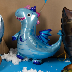 Шар (14''/36 см) Мини-фигура, Дракон, Голубой, 1 шт., 902838A