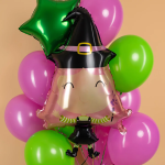 Шар (40''/102 см) Фигура, Ведьмочка, 1 шт., 24708