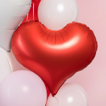 Шар (24''/61 см) Сердце, Люкс, Королевский красный, Сатин, 1 шт. в уп. (цв.этик.), 24848S