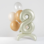 Шар (32''/81 см) Цифра на подставке, 8, Белый песок, 1 шт. в уп., 27518