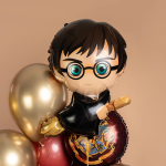 Шар (27''/69 см) Фигура, Маленький волшебник на метле, 1 шт. в уп., 24455