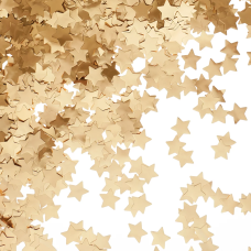 Конфетти фольга Звезда, Золото, Хром, 1,5 см, 50 г., 6015353